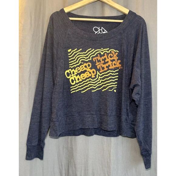 Chaser NWT Anthropologie Cheap Trick Blue Long Sleeve Women’s Size Small - Picture 2 of 11